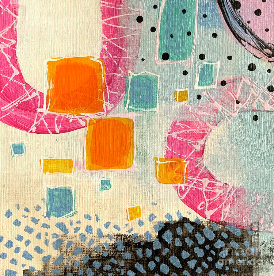 Untitled Mini Abstract 7 Painting by Cheryl Rhodes