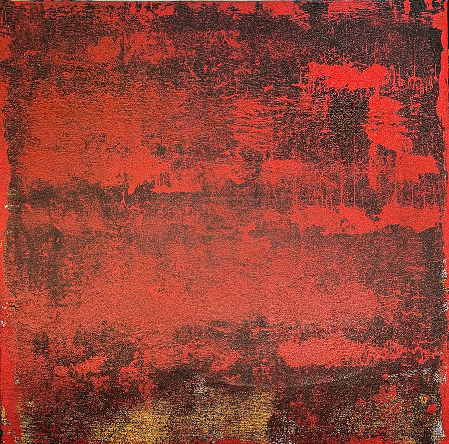 Untitled Red and Gold Painting by Dave Manousos - Fine Art America