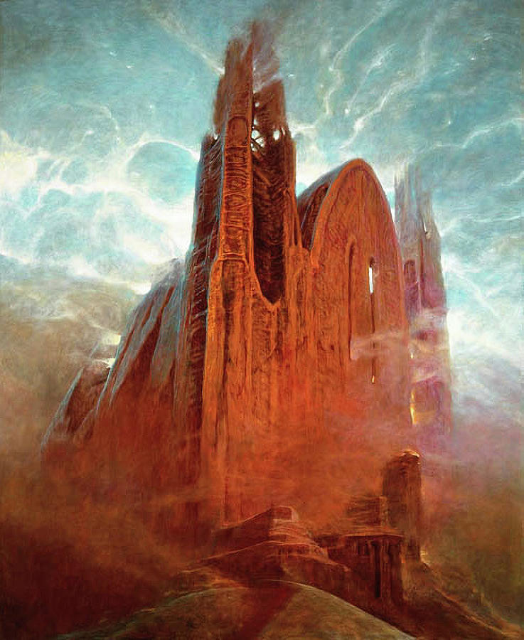 Untitled - Red Cathedral Painting HD Painting by Zdzislaw Beksinski ...