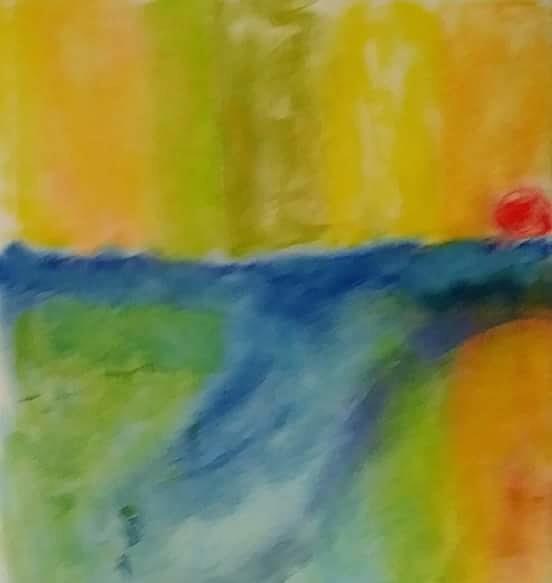 Sunrise.. Painting by Rooma Mehra