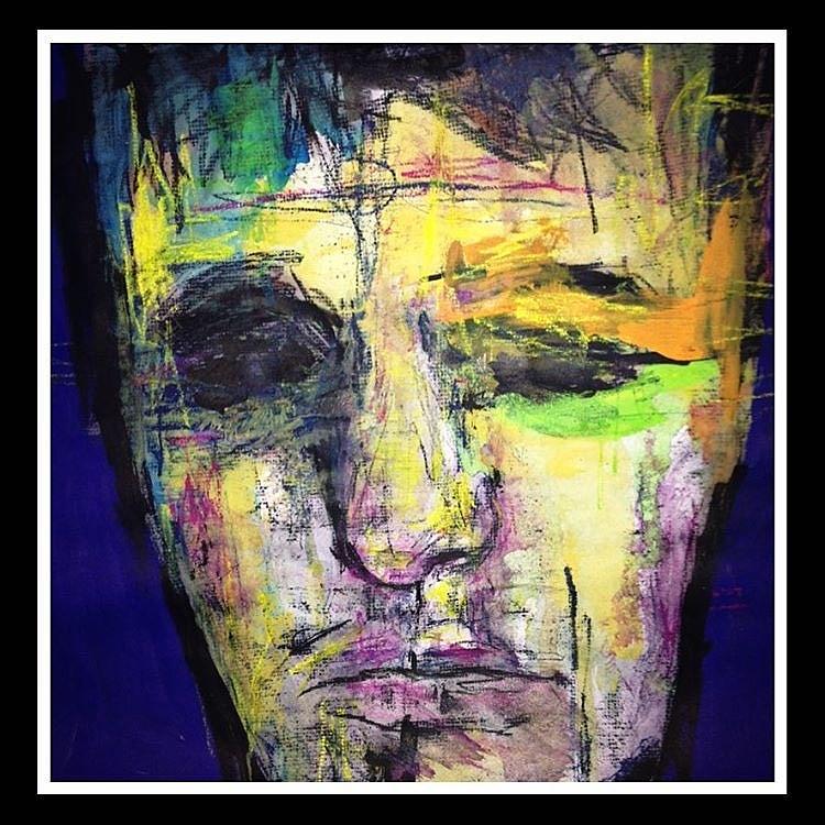 Untitled self portrait of Russell Frantom artist Painting by Russell ...