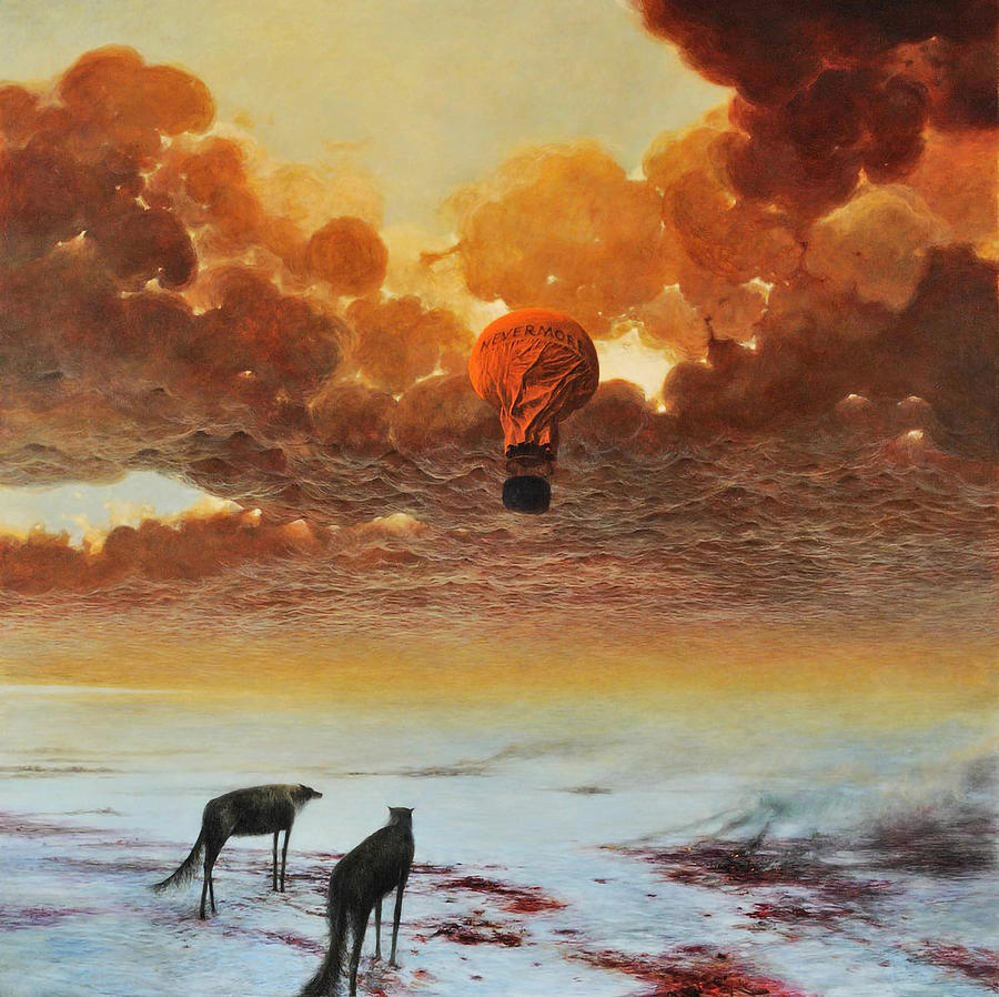 Fox Painting - Untitled - The Balloon by Zdzislaw Beksinski