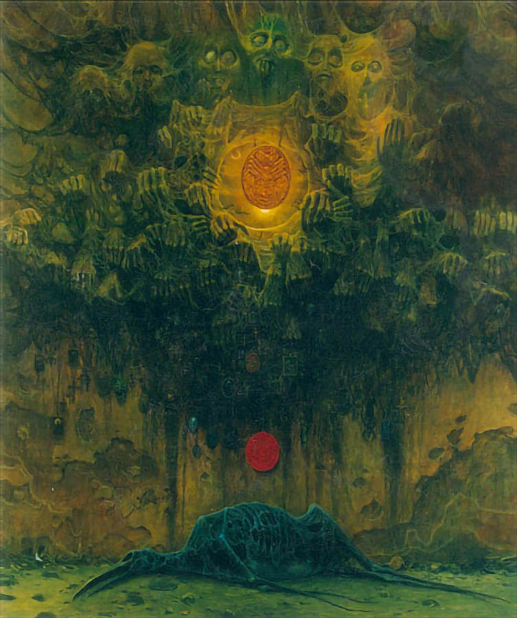 Untitled - The Sacrifice Painting by Zdzislaw Beksinski - Pixels
