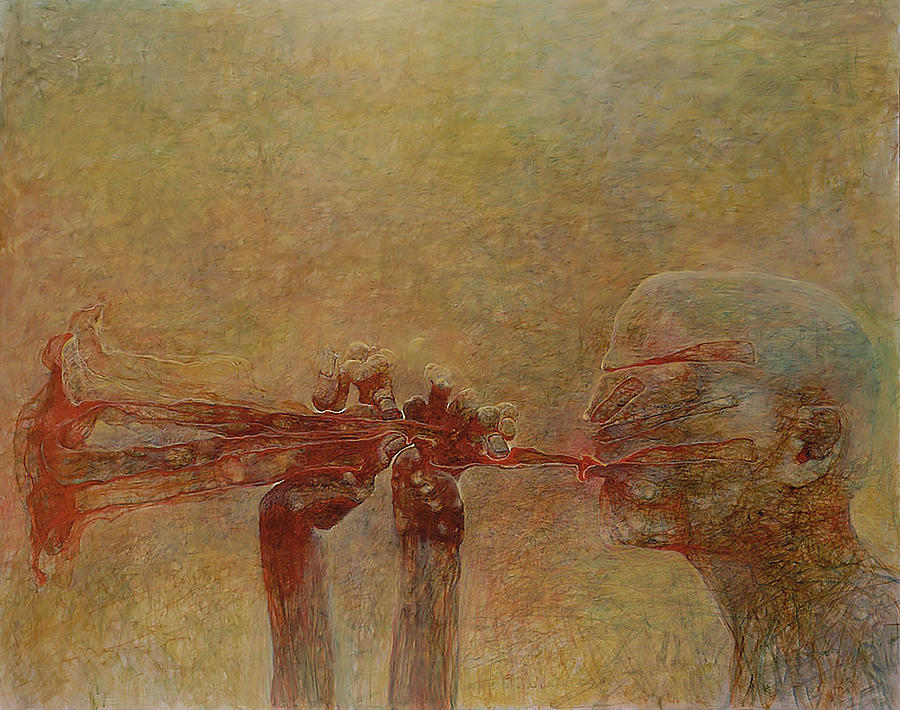 Untitled - The Trumpeter Painting by Zdzislaw Beksinski - Fine Art America