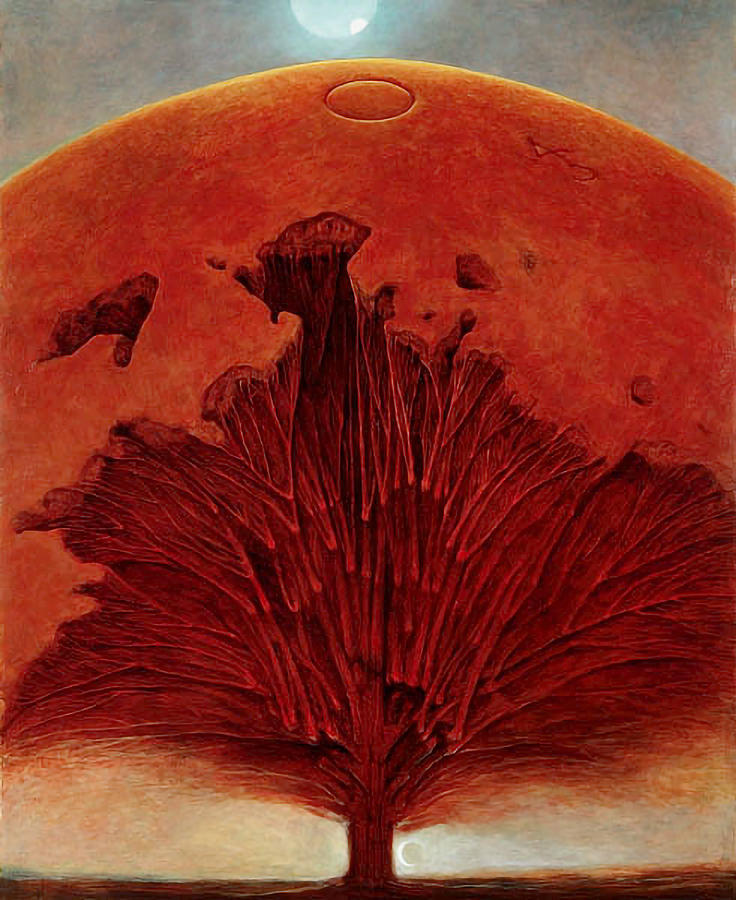 Untitled - Vault Tree Painting by Zdzislaw Beksinski - Fine Art America