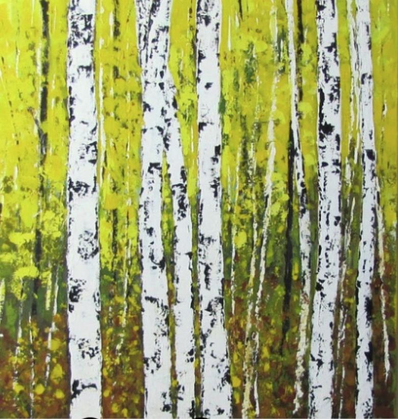 Tree Painting - Untitled by Vicki Conlon George