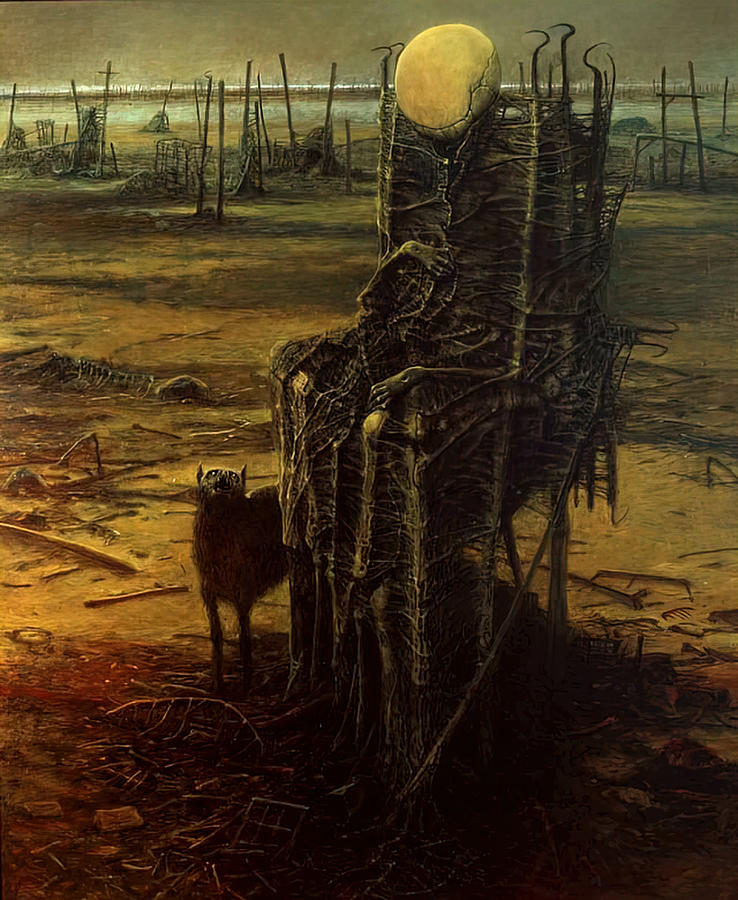 Surrealism Painting - Untitled by Zdzislaw Beksinski