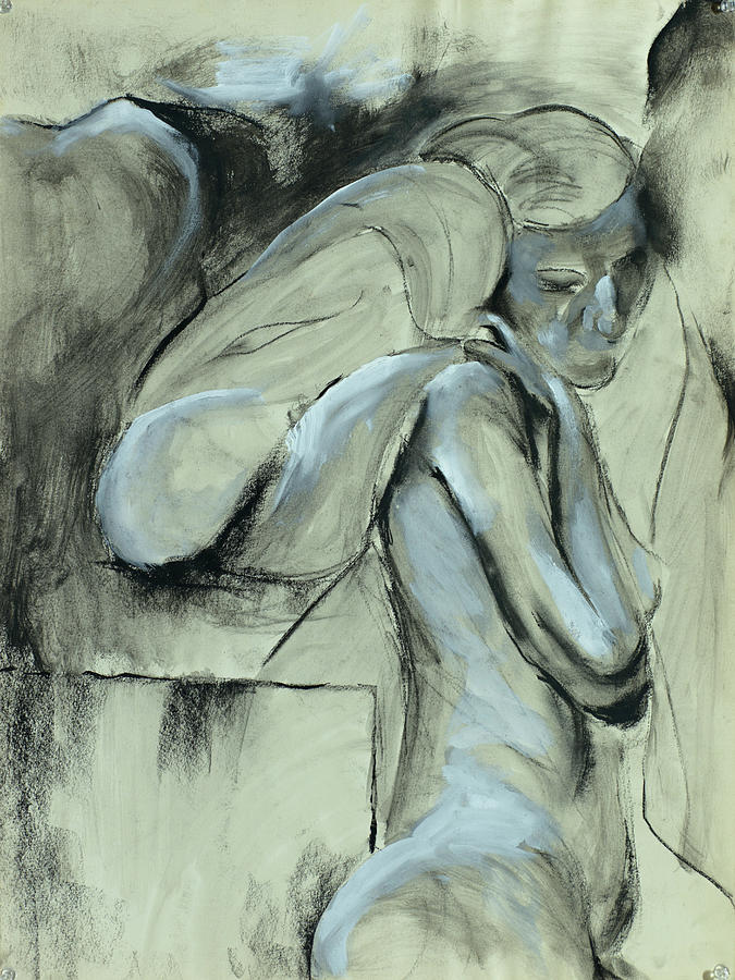 Untitled_figure Study_def Drawing by Paul Vitko