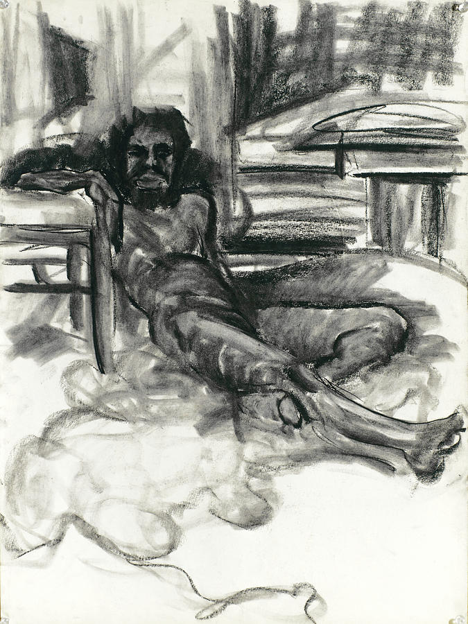 Untitled_figure Study_fgh Drawing by Paul Vitko