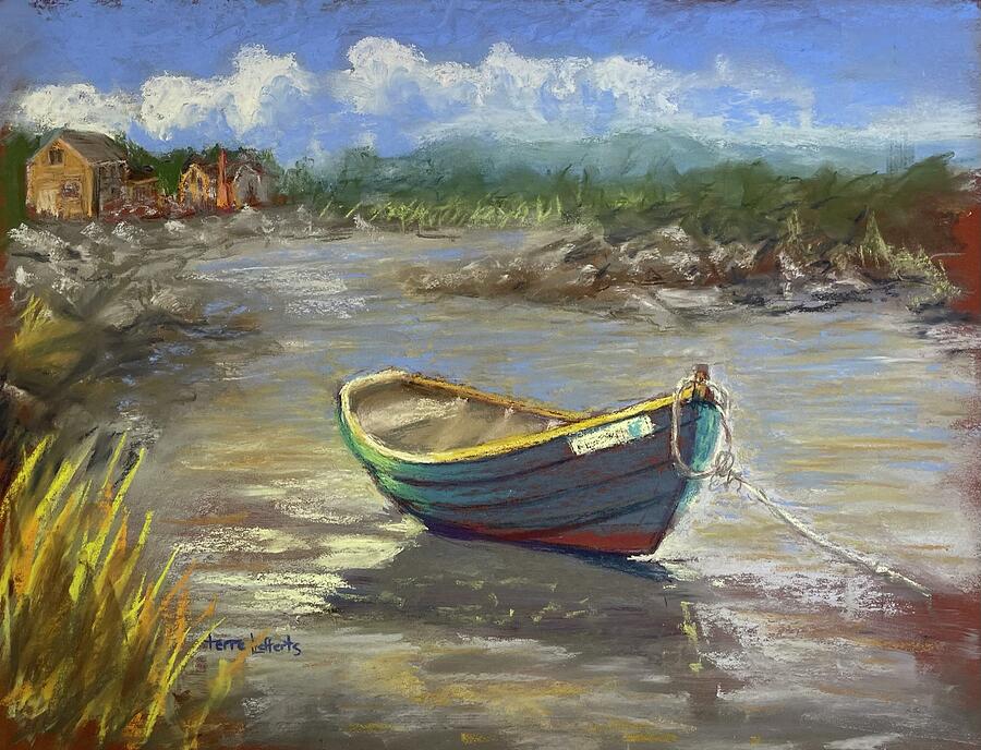 Rowboat Pastel - Up a Creek by Terre Lefferts
