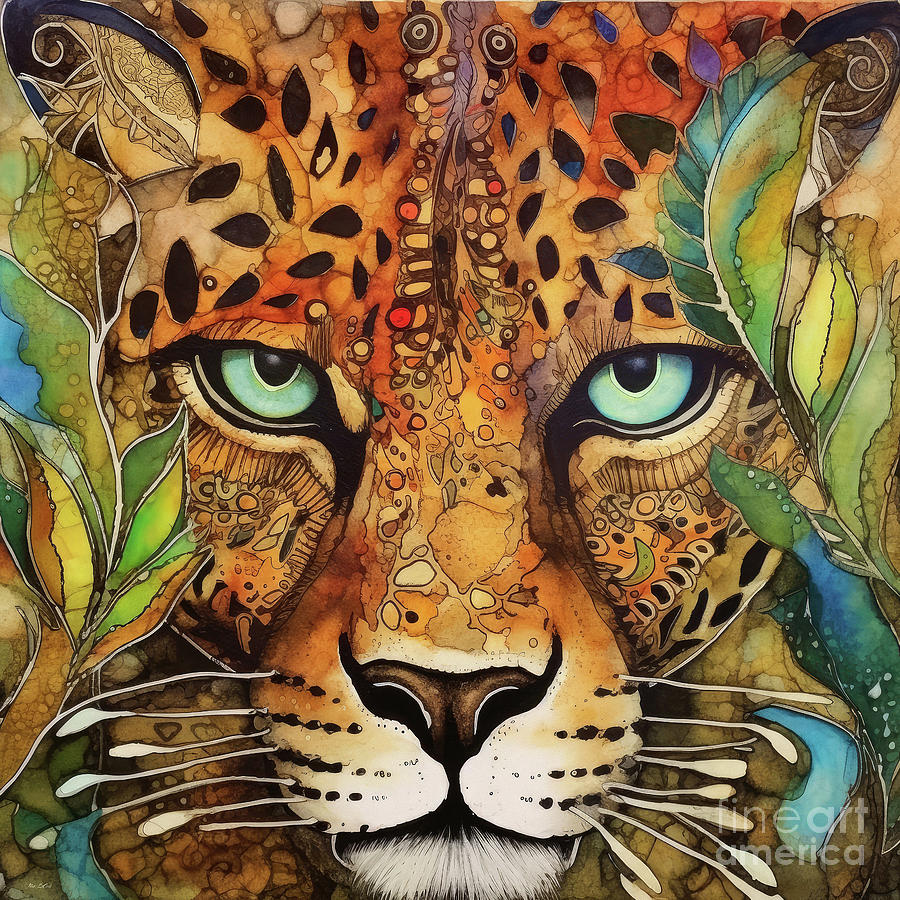 Cat Painting - Up Close And Personal by Tina LeCour