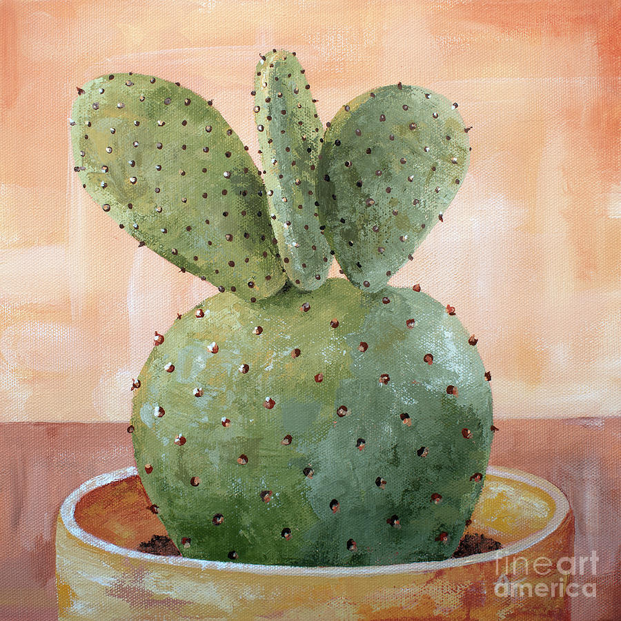 Up Hairdo - Cactus Painting Painting by Annie Troe