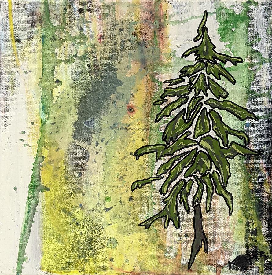 Up North Evergreen Painting by Sarah Kasper Up North Evergreen Painting by Sarah Kasper