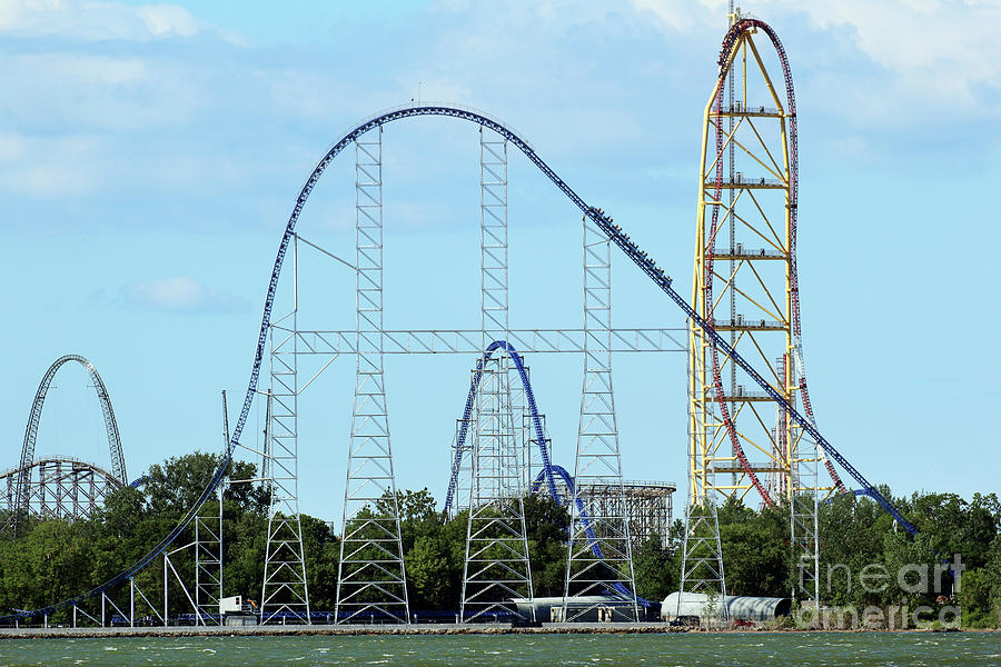 Up on Millennium Force and Down on Top Trill Dragster 2475 Photograph by Jack Schultz