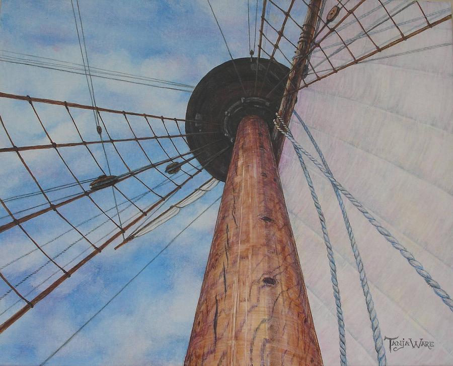 Abstract Painting - Up the Mast by Tanja Ware