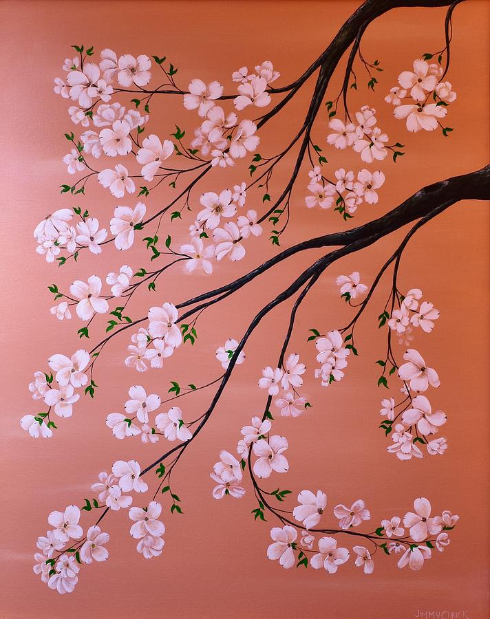 Up Through The Dogwood Painting by Jimmy Chuck Smith