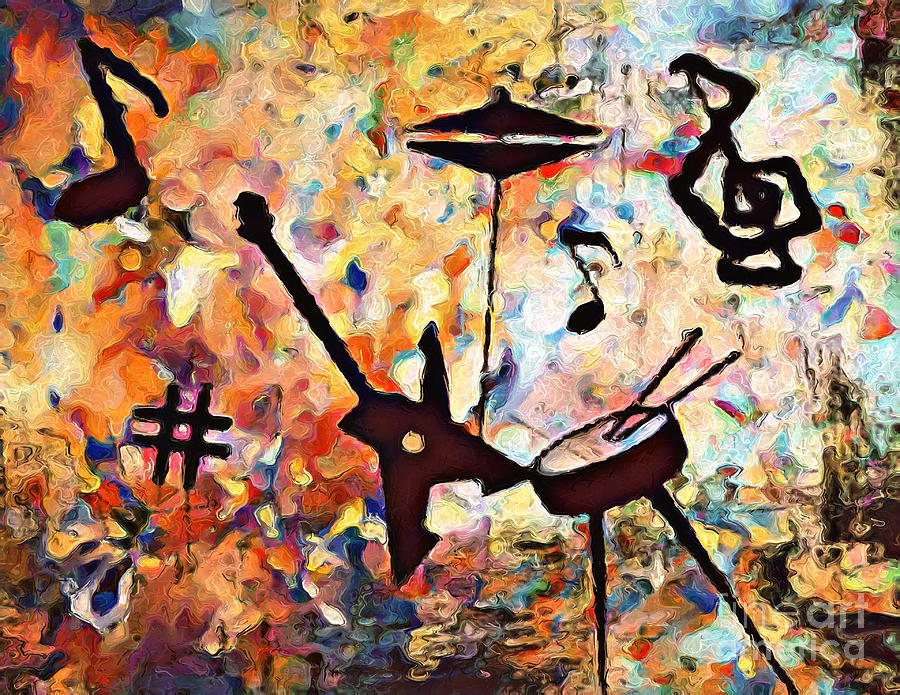Uplifted By Music Mixed Media by Lauries Intuitive
