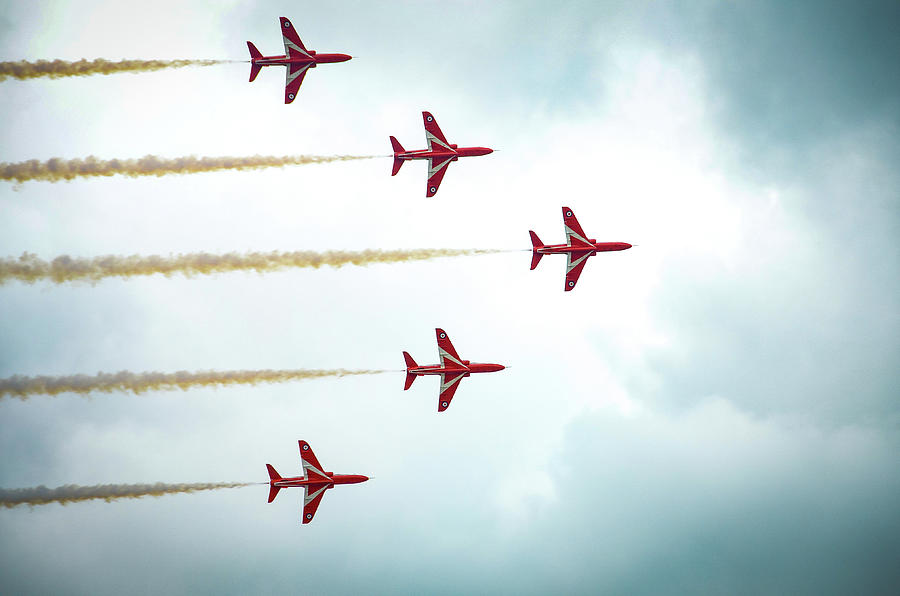 Red Arrows Five Photograph by Gordon James