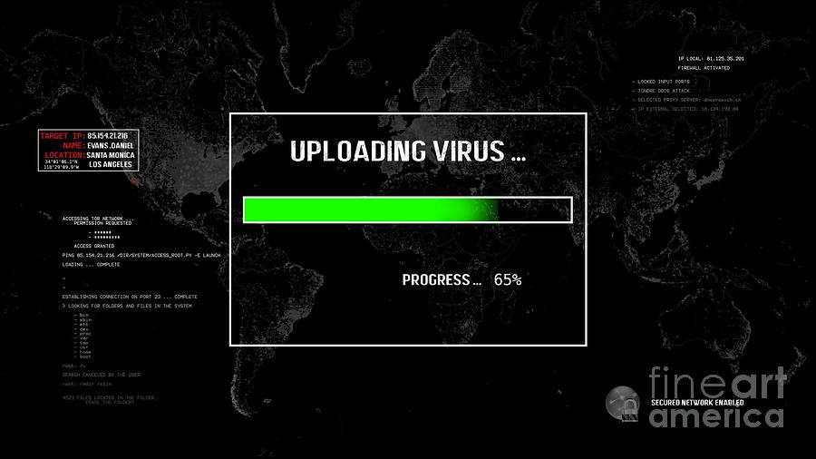 Uploading Virus Digital Wallpaper Technology Hacker Hacking Photograph ...