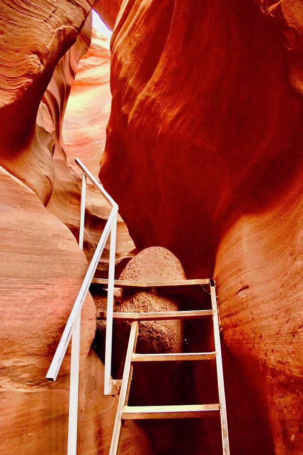 Stairs inside Upper Antelope Photograph by Bnte Creations