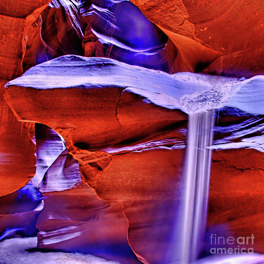 Upper Antelope Canyon Dirt Slide  Photograph by Tom Watkins PVminer pixs