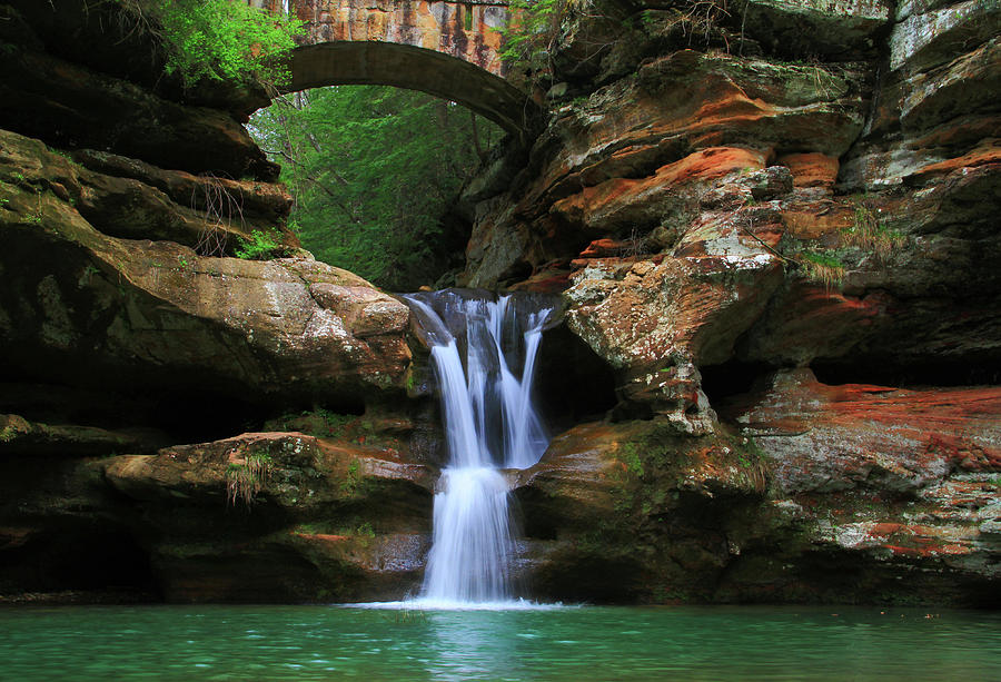 Upper Falls Hocking Hills Long Exposure In Spring Photograph by Dan Sproul