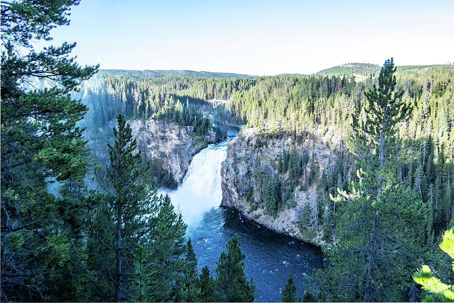 Upper Falls In Yellowstone National Park Wyoming Photograph by Alex Grichenko