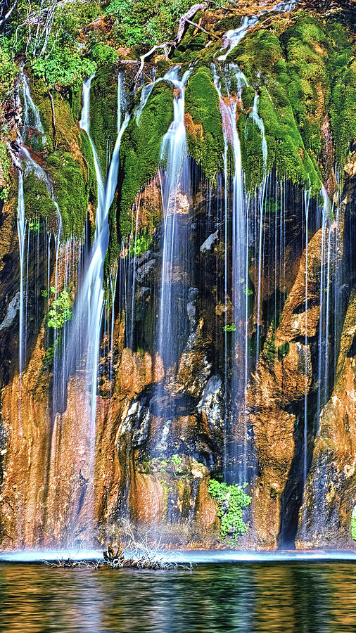 Mountain Photograph - Upper Falls of Hanging Lake by Brian Kerls