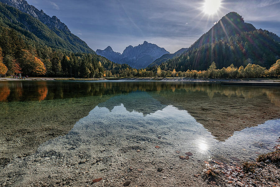 Mountain Photograph - Upper Fusine Lake Italy by Joan Carroll