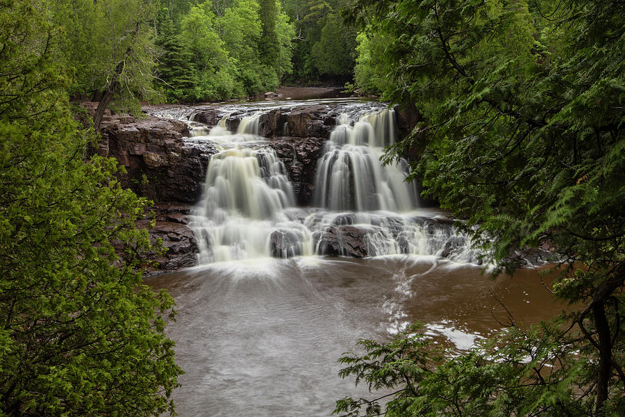 Nature Photograph - Upper Gooseberry Falls by AJ Dahm