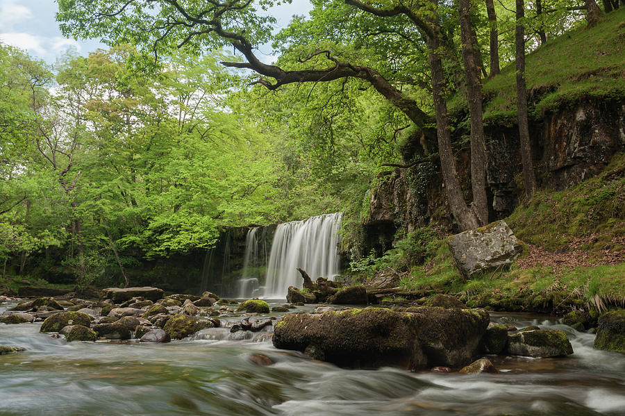 Upper Gushing Falls, Vale of Neath, South Wales, UK Photograph by Sarah Howard