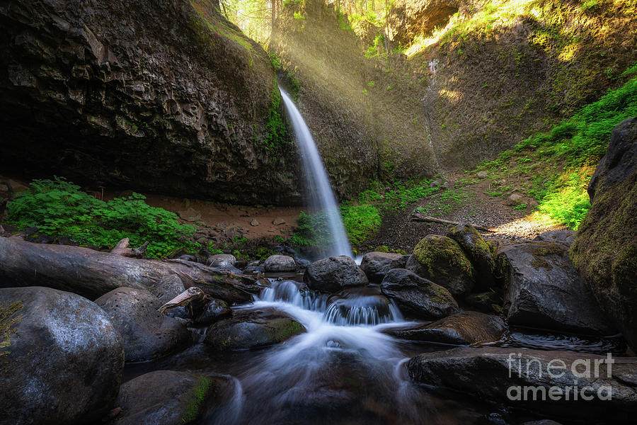 Sunset Photograph - Upper Horse Tail Falls Sunrise by Michael Ver Sprill
