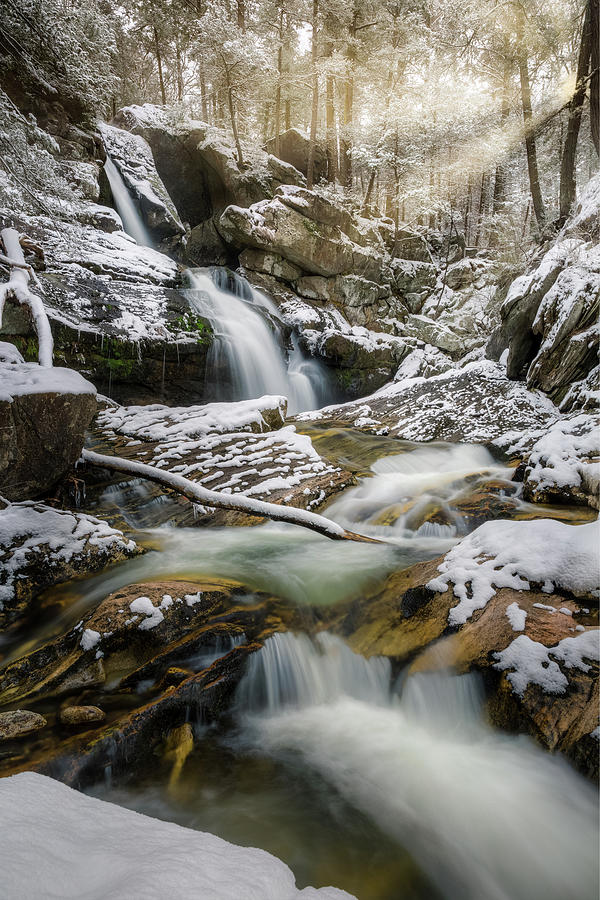Upper Kent Falls Spring Snow 2016 Photograph by Bill Wakeley