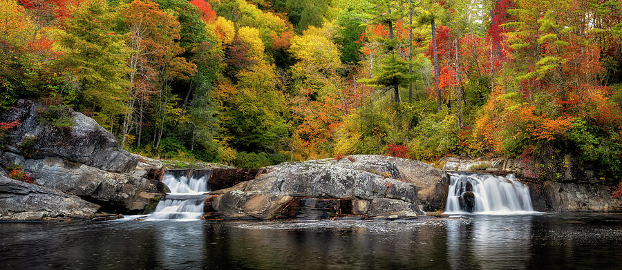 Fall Photograph - Upper Linville Falls by Mark Papke