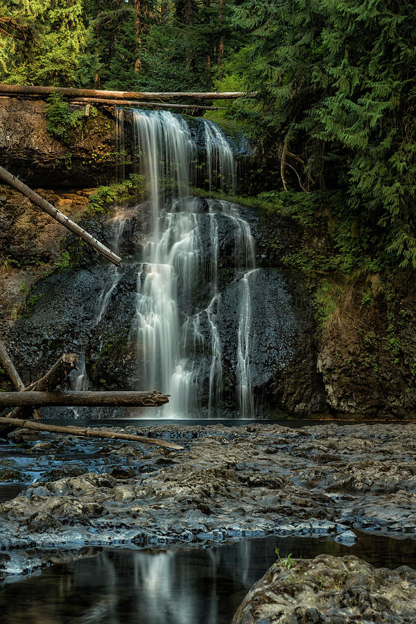 Upper North Falls, Late Summer, Vertical Photograph by Belinda Greb