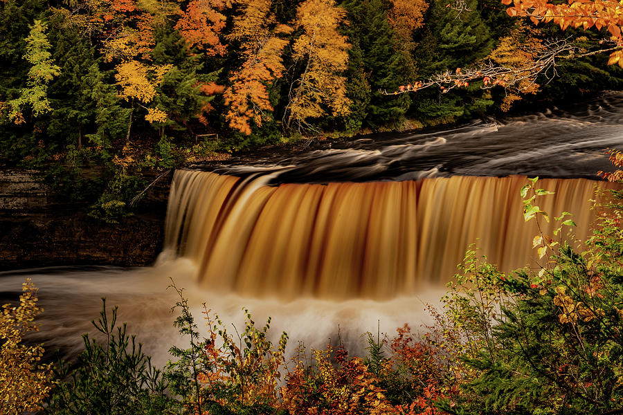 Upper Tahquamenon Falls in Autumn Photograph by William Christiansen