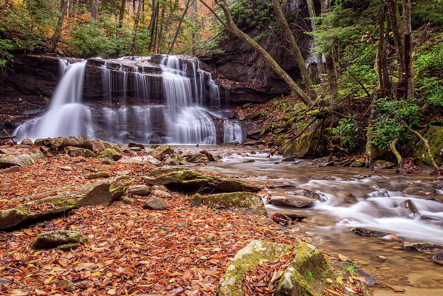 Upper waterfalls of Holly River Photograph by Andy Crawford