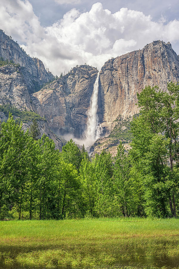 Upper Yosemite Falls From The Valley Photograph by Joseph S Giacalone