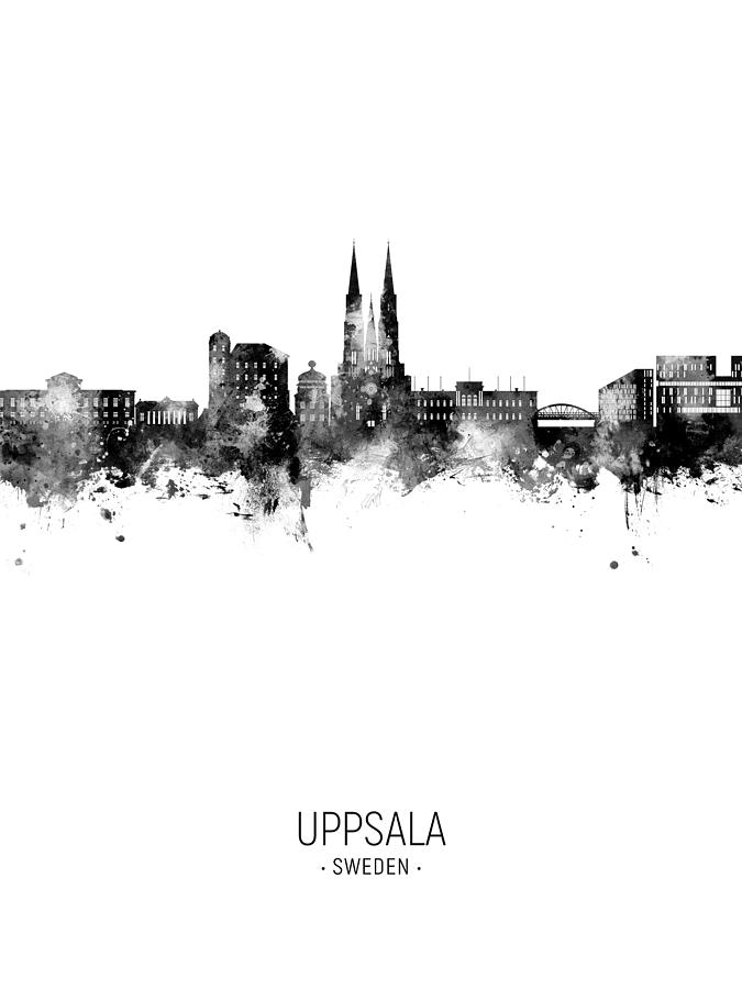 Uppsala Sweden Skyline #26 Digital Art by Michael Tompsett