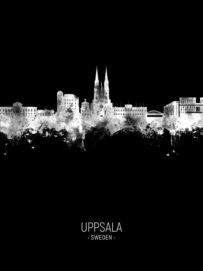 Uppsala Sweden Skyline #27 Digital Art by Michael Tompsett