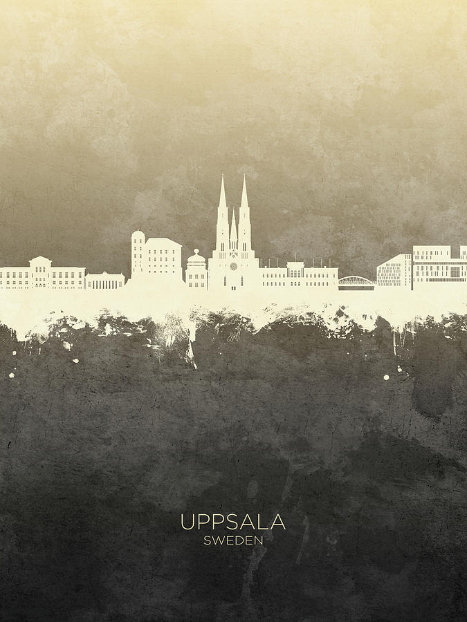 Uppsala Sweden Skyline #36 Digital Art by Michael Tompsett