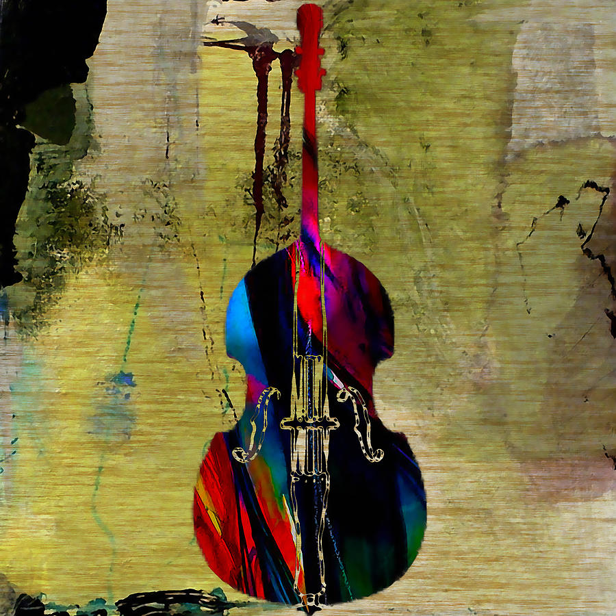 Upright Bass Mixed Media - Upright Bass by Marvin Blaine