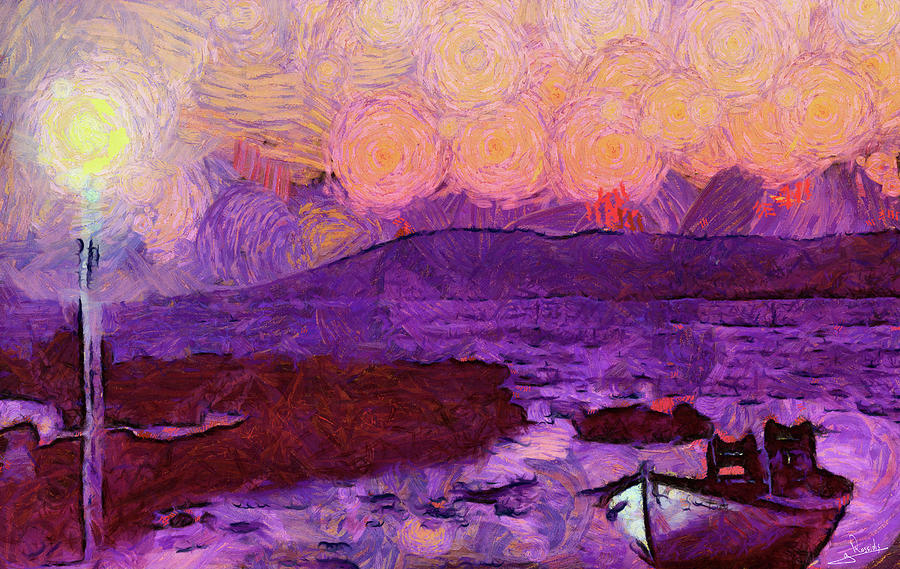 Upset sunset Painting by George Rossidis