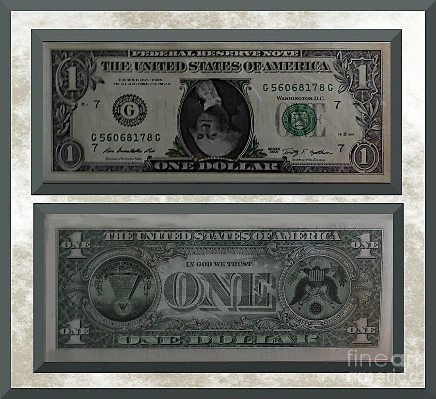 Upside Down Dollar Bill Digital Art by Charles Robinson
