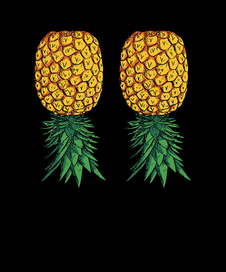 Upside Down Pineapple Swinger Swinging Funny Boobies Gift Digital Art