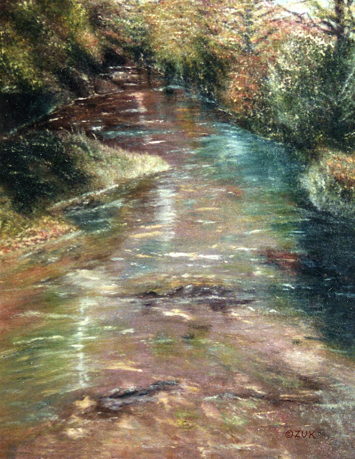 Upstream Painting by Karen Zuk Rosenblatt