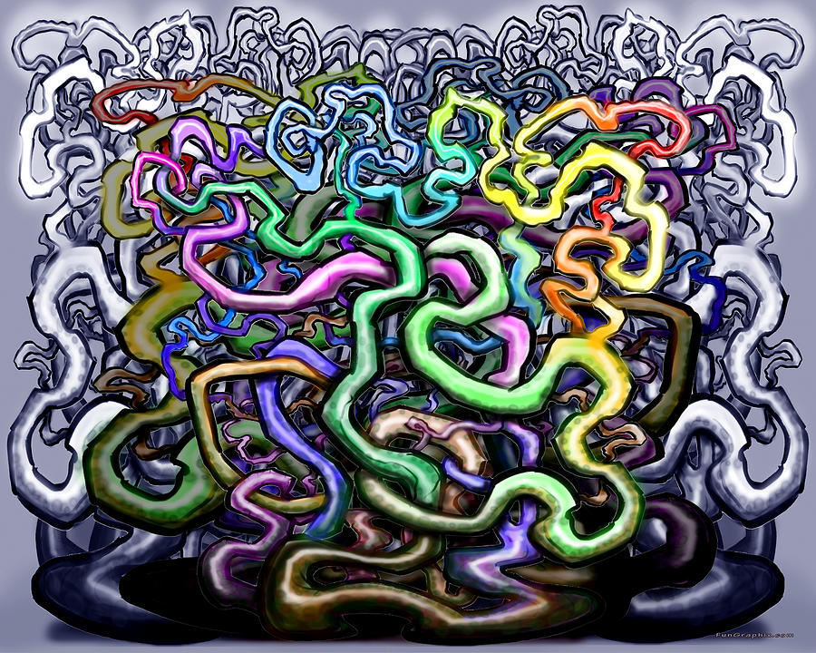 Upsurging Color Digital Art by Kevin Middleton