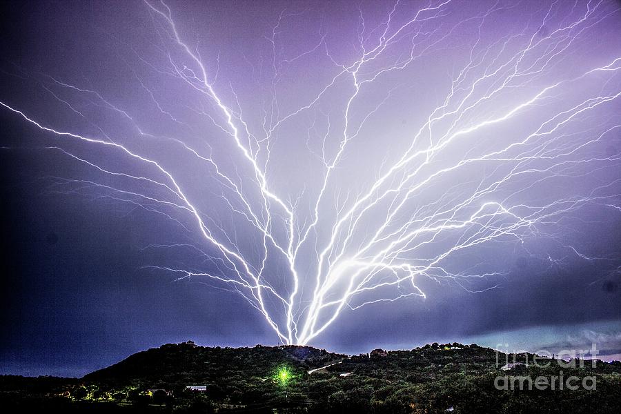 Upward Lightning 2019 Photograph by Michael Tidwell