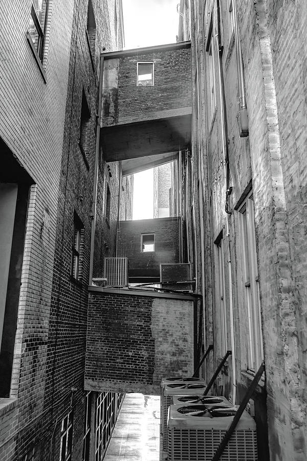 Urban Alley Black and White Photograph by Sharon Popek