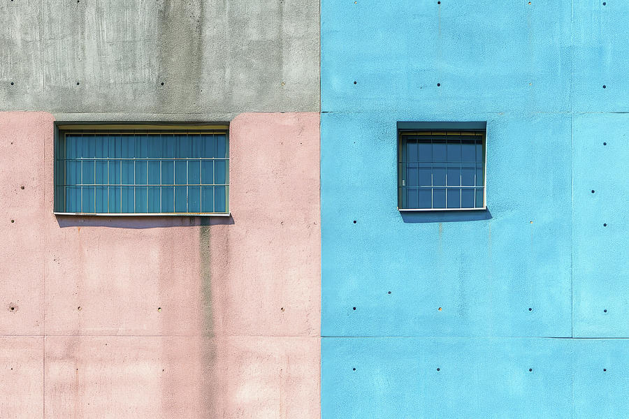 Urban Architecture 01 Pink and Blue Digital Art by Matthias Hauser
